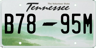 TN license plate B7895M