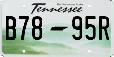 TN license plate B7895R