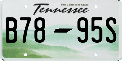 TN license plate B7895S