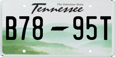TN license plate B7895T