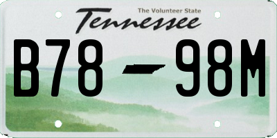 TN license plate B7898M
