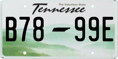 TN license plate B7899E