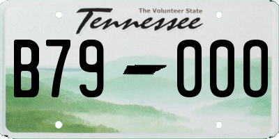 TN license plate B7900O