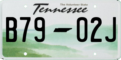 TN license plate B7902J