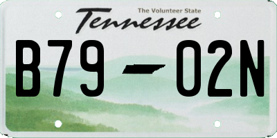 TN license plate B7902N
