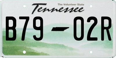 TN license plate B7902R