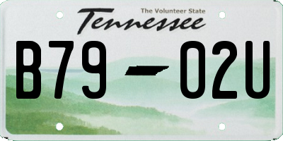 TN license plate B7902U