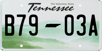TN license plate B7903A
