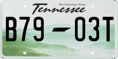 TN license plate B7903T