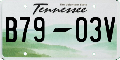 TN license plate B7903V