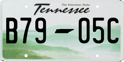 TN license plate B7905C
