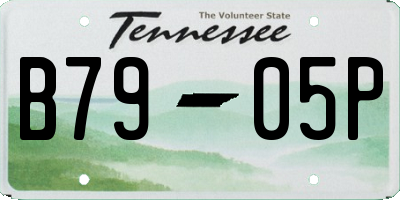 TN license plate B7905P