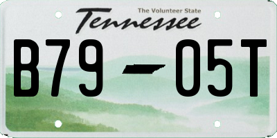 TN license plate B7905T