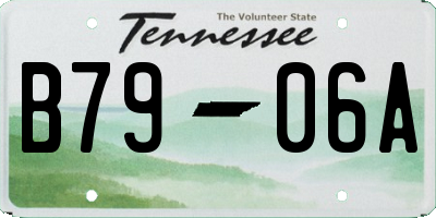 TN license plate B7906A