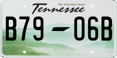 TN license plate B7906B
