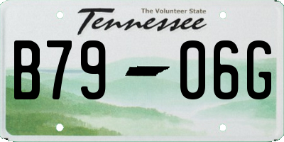 TN license plate B7906G