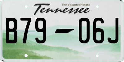 TN license plate B7906J