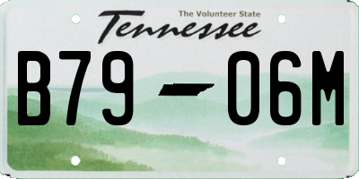 TN license plate B7906M