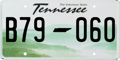 TN license plate B7906O