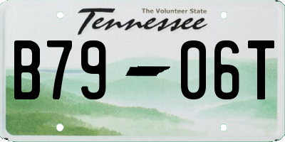 TN license plate B7906T