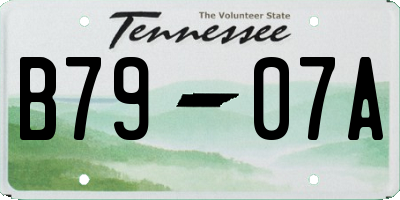 TN license plate B7907A