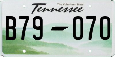 TN license plate B7907O