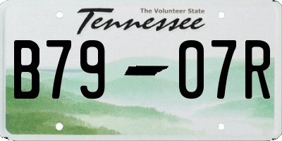 TN license plate B7907R