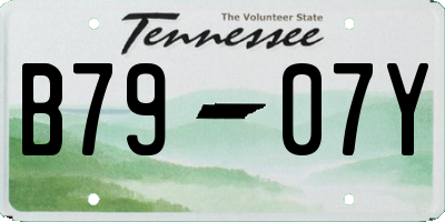 TN license plate B7907Y