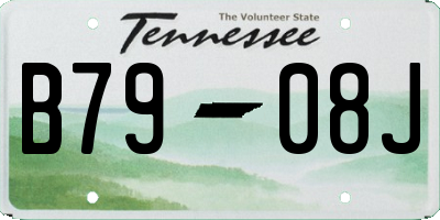 TN license plate B7908J
