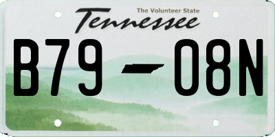 TN license plate B7908N