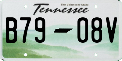 TN license plate B7908V
