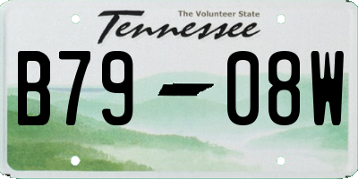 TN license plate B7908W