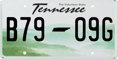 TN license plate B7909G