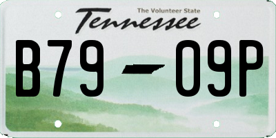 TN license plate B7909P