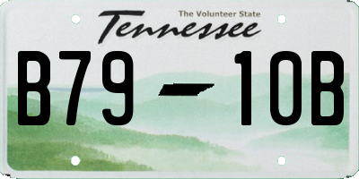 TN license plate B7910B