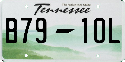 TN license plate B7910L