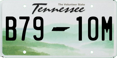 TN license plate B7910M