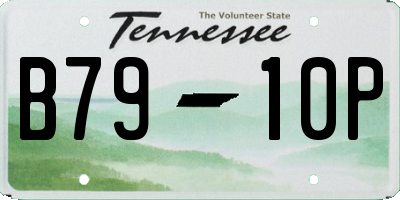 TN license plate B7910P