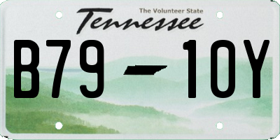 TN license plate B7910Y
