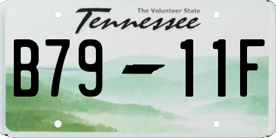 TN license plate B7911F