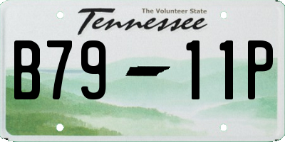 TN license plate B7911P