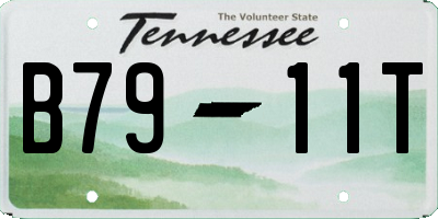 TN license plate B7911T