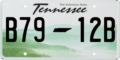 TN license plate B7912B