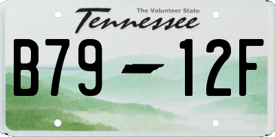 TN license plate B7912F