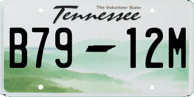 TN license plate B7912M