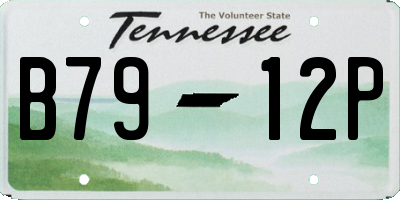 TN license plate B7912P