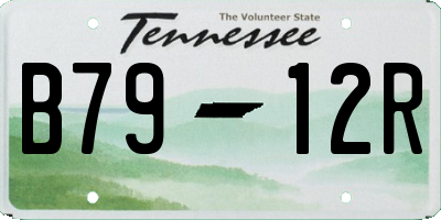 TN license plate B7912R