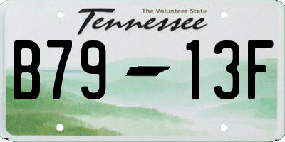 TN license plate B7913F