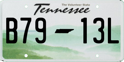 TN license plate B7913L