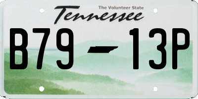 TN license plate B7913P